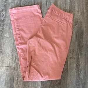 Lee Women's Straight Leg Wrinkle Resist Stretch Dress Chino Pant Pink 10 Long